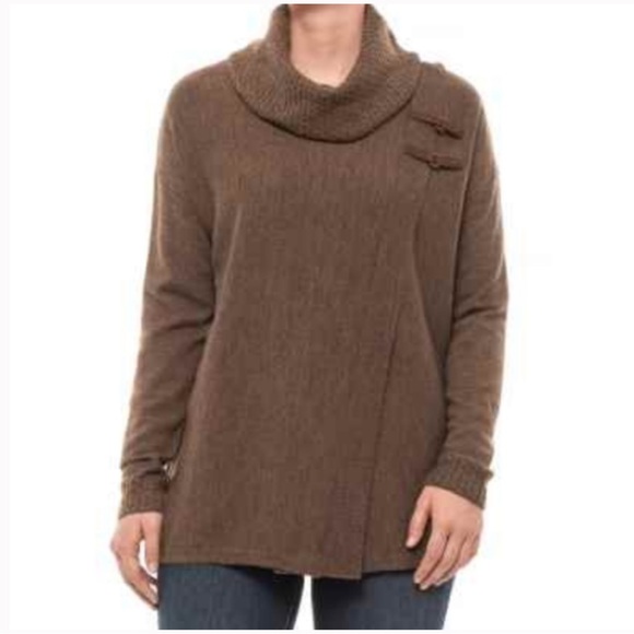 Ellen Tracy 100% Merino Wool Dark Cherry Red Wrap Sweater Small - Picture 7 of 7